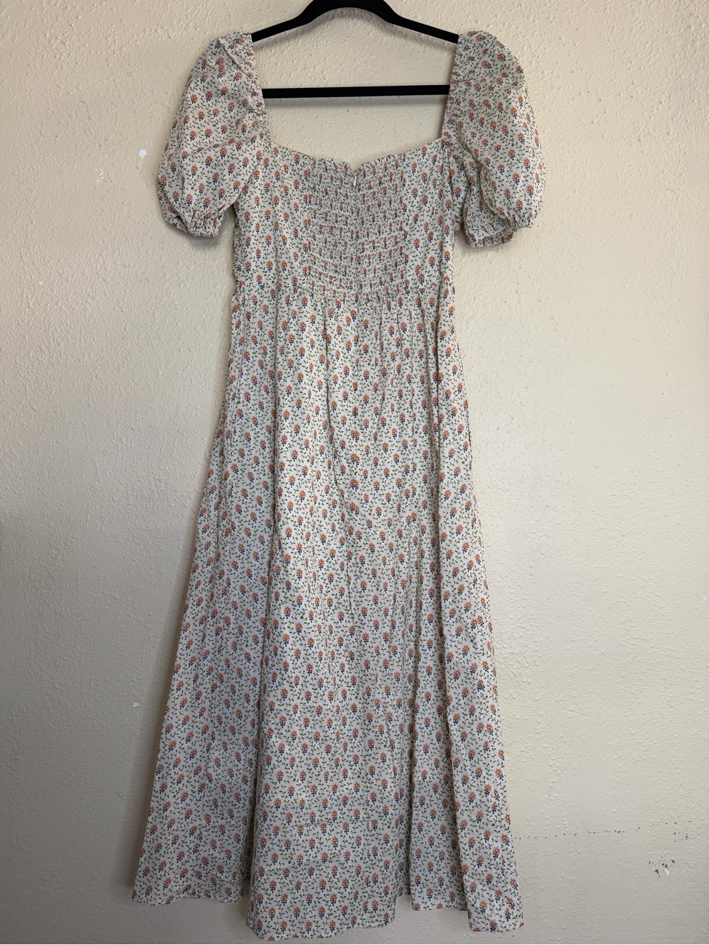 O.P.T x Tuckernuck | Floral Smocked Puff Sleeve Midi Dress | Size S - Picture 5 of 7